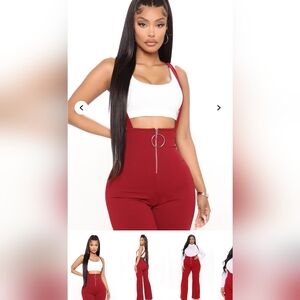 Nwot Burgundy jumpsuite